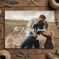 Personalisierte Familienname-Schriftfoto