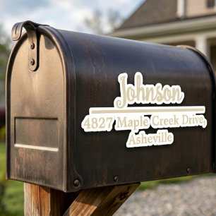 Personalisierte Familienname- und Adresse-Briefkas Aufkleber