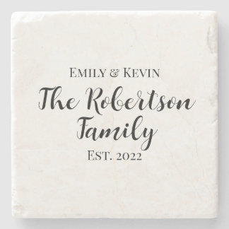 Personalisierte Familienname Untersetzer mit Jahr