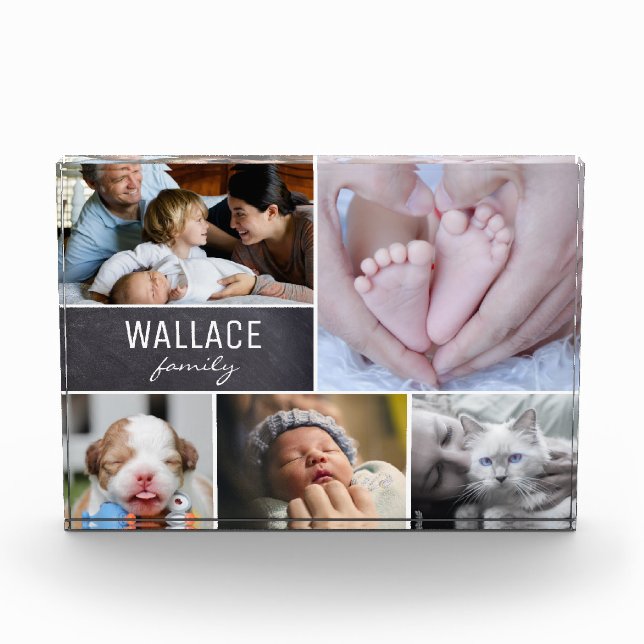 Personalisierte Familiensammlung, Namensrahmen Fotoblock (Vorderseite)