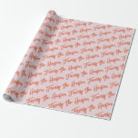 Personalisierte Familiensignatur Modernes Drehbuch Geschenkpapier<br><div class="desc">Personalisiertes Verpackungspapier für all Ihre Geschenke.</div>