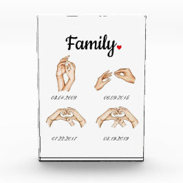 Personalisierte Familienzeit Fotoblock