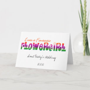 Personalisierte Fantastische BlütenGirl-Card Karte