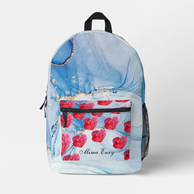Personalisierte Farbdrucktasche für die Nähtasche Bedruckter Rucksack (Vorderseite)