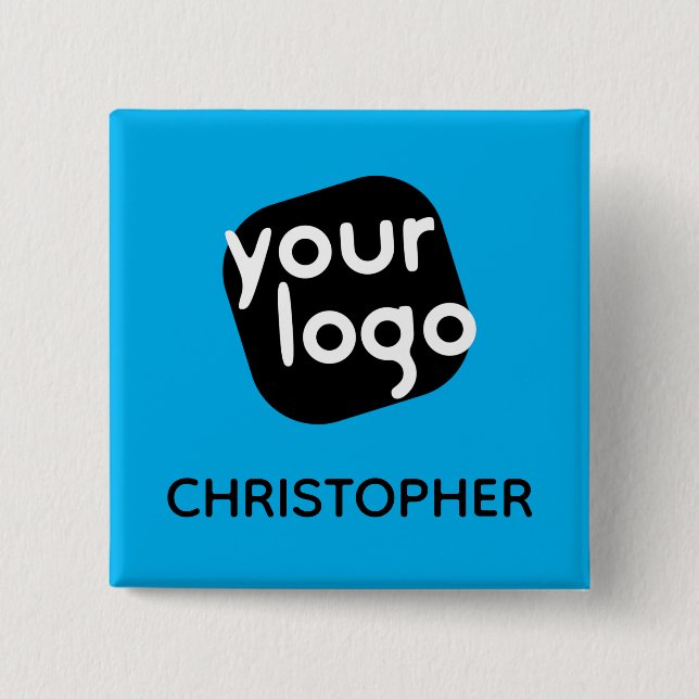 Personalisierte Farbe Moderne Hinzufügen von Name  Button (Vorderseite)