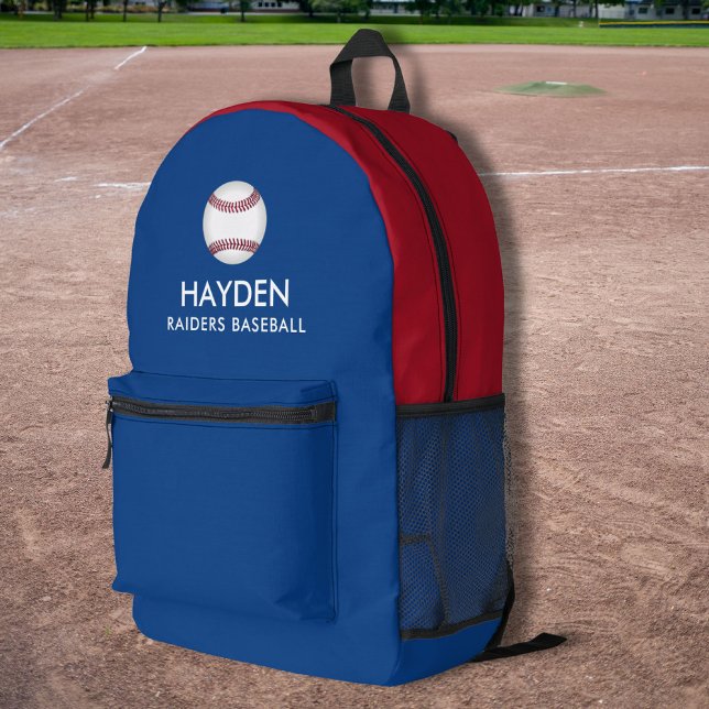 Personalisierte Farben des Baseball-Sportteams Bedruckter Rucksack (Von Creator hochgeladen)