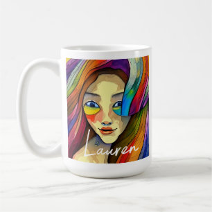 Personalisierte Farbenfrohe Abstrakte Kunst, Hübsc Kaffeetasse