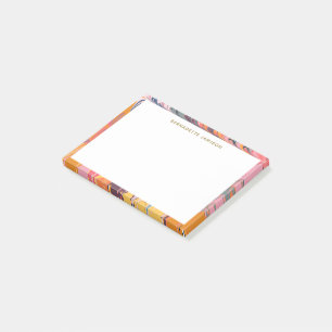 Personalisierte farbenfrohe künstlerische abstrakt post-it klebezettel