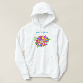 Personalisierte, farbenfrohe Sonnenblumenblüten-Au Hoodie