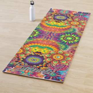 Personalisierte farbenfrohe Yogamatte – Schöne Äst