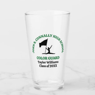 Personalisierte Farbgarde der Green High School Glas