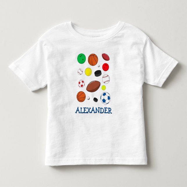 Personalisierte farbige Sportbäder Kleinkind T-shirt (Vorderseite)