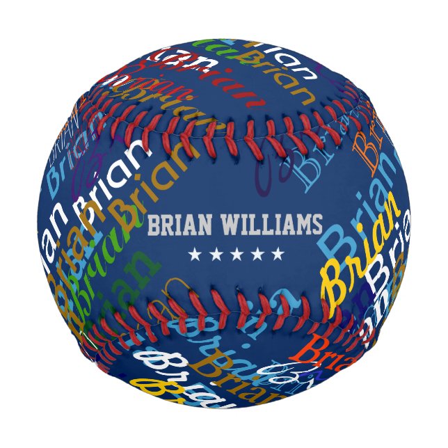 personalisierte Farbnamen erstellen Baseball (Vorderseite)