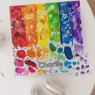 Personalisierte Farbpalette Regenbogen-Jigsaw-Puzz