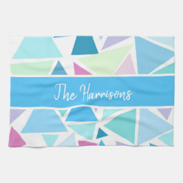 PERSONALISIERTE FARBSCHÖNE DREIECKEN STADT GESCHIRRTUCH