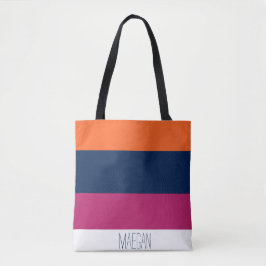 PERSONALISIERTE, FARBSTREIFENDE TASCHE