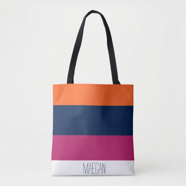 PERSONALISIERTE, FARBSTREIFENDE TASCHE (Vorderseite)