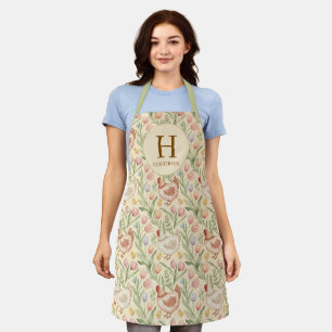 Personalisierte Farmhaus-Monogramm-Schürze Schürze