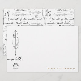 Personalisierte Federkiel-Tinte Handschriftlich Ge Briefpapier