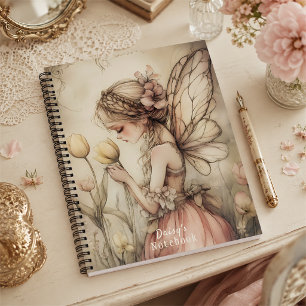 Personalisierte Fee mit fantastischen Schmetterlin Notizbuch