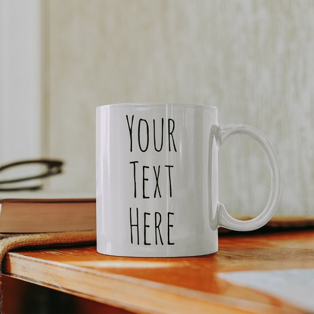 Personalisierte Fehler | Eigener Text hinzufügen Zweifarbige Tasse (Von Creator hochgeladen)