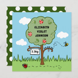 Personalisierte Feier Bäume Geburtserklärung