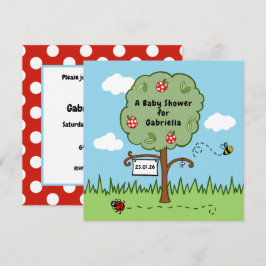 Personalisierte Feier Tree Kinderdusche Einladung