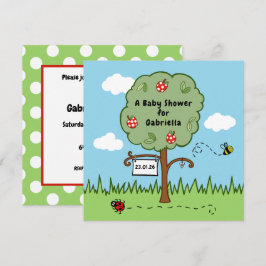 Personalisierte Feier Tree Kinderdusche Einladung