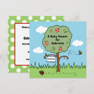Personalisierte Feier Tree Kinderdusche Einladung