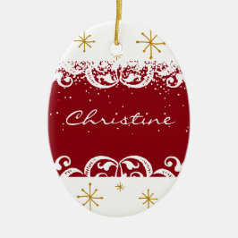Personalisierte Feiertags-Verzierung Keramik Ornament