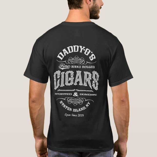 PERSONALISIERTE feine ZIGARREN - treten Sie mit T-Shirt (Rückseite)