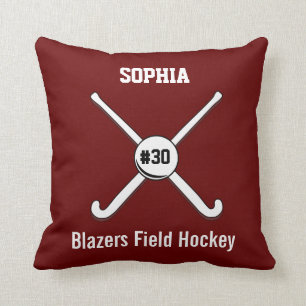 Personalisierte Feld-Hockey-Team-Namen-Jersey-Zahl Kissen
