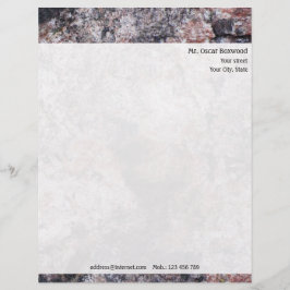 Personalisierte Felsen-Beschaffenheit mit Briefbogen