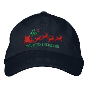 Personalisierte Ferien Santa Sleigh Reitstall Bestickte Kappe
