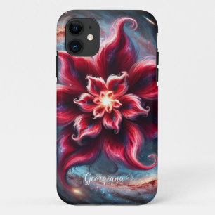 Personalisierte festliche Poinsettia Galaxie Case-Mate iPhone Hülle