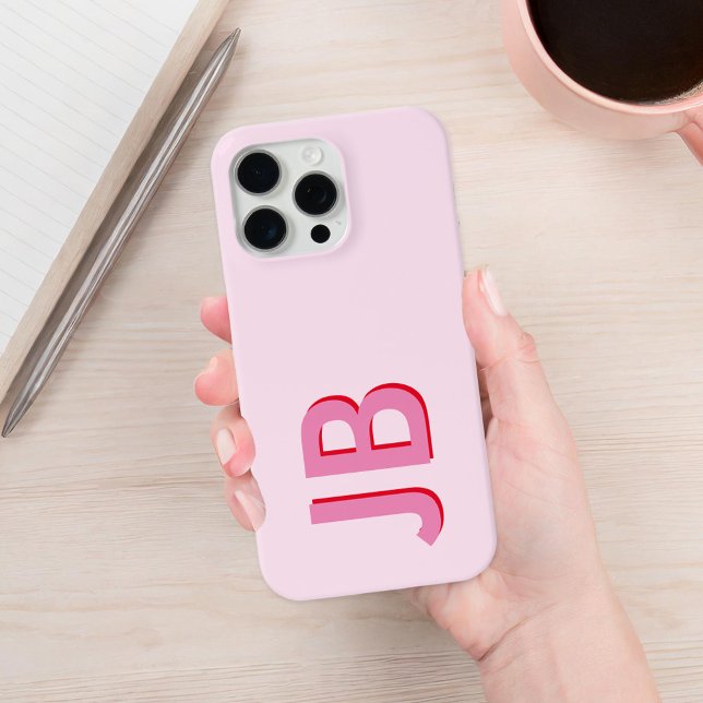 Personalisierte fett-Anfangsmonogramm iPhone 15 Pro Max Hülle (Von Creator hochgeladen)