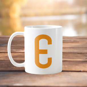 Personalisierte fett Initial Kaffeetasse