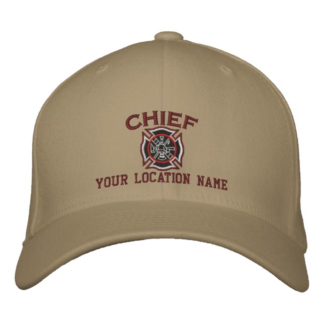 Personalisierte Feuerlöschleitemaschine Bestickte Kappe (Vorderseite)