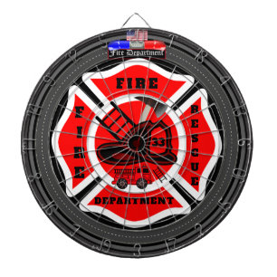 Personalisierte Feuerwehr Dartscheibe