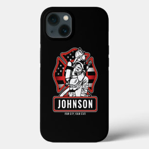 Personalisierte Feuerwehrfeuerfestungsflagge Case-Mate iPhone Hülle