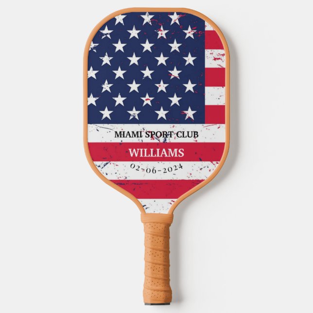 Personalisierte Feuerwehrmonogramm Pickleball Schläger (Vorderseite)