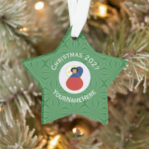 Personalisierte Filipino Engel Weihnachtsflagge Ornament