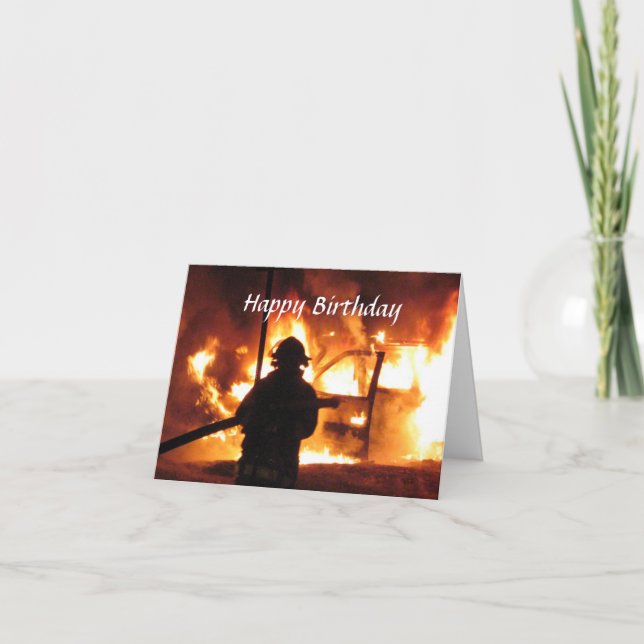 Personalisierte Firefighter-Handline-Karte Karte (Vorderseite)