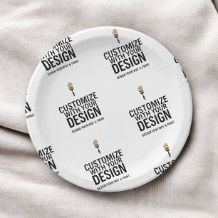 Personalisierte Firmen-Branding Custom Minimalisti Pappteller