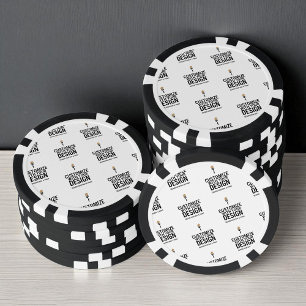 Personalisierte Firmen-Branding-Minimalist  Pokerchips