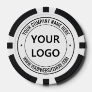 Personalisierte Firmenlogos und Text Poker Chips