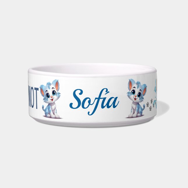 PERSONALISIERTE Fisch, nicht katzenmousse Napf (Vorderseite)