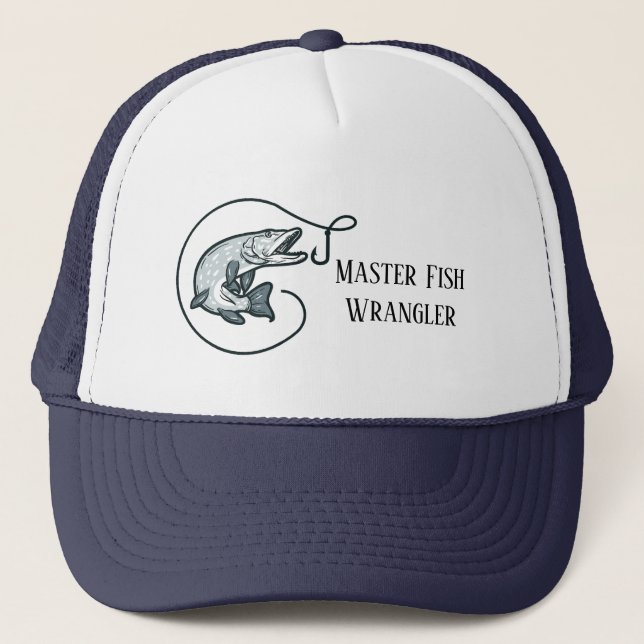 Personalisierte Fische und Haken Truckerkappe (Vorderseite)