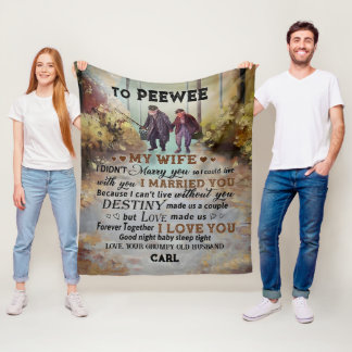 Personalisierte Fischerei auf meine Ehefrau Blanke Fleecedecke