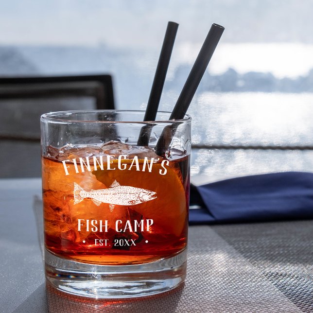 Personalisierte Fischereikabine Whiskyglas (Von Creator hochgeladen)